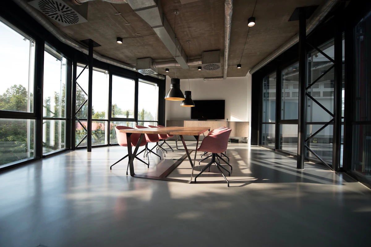 Business meeting table prepared for a customer conversation